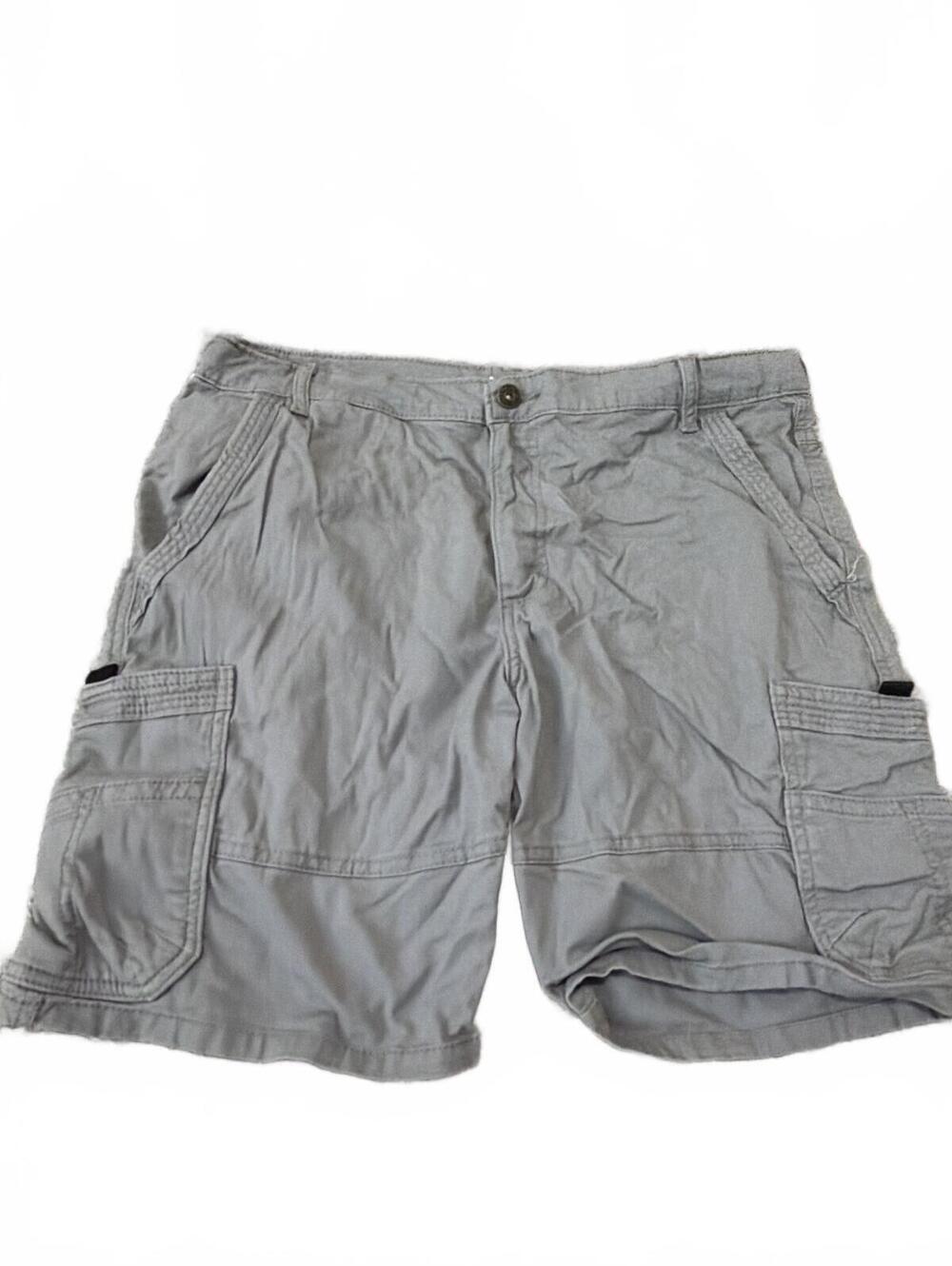 Wrangler Boys Classic Straight Cargo Shorts Gray 18 Husky